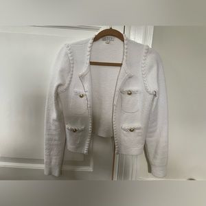 J. Crew White Cardigan Sweater